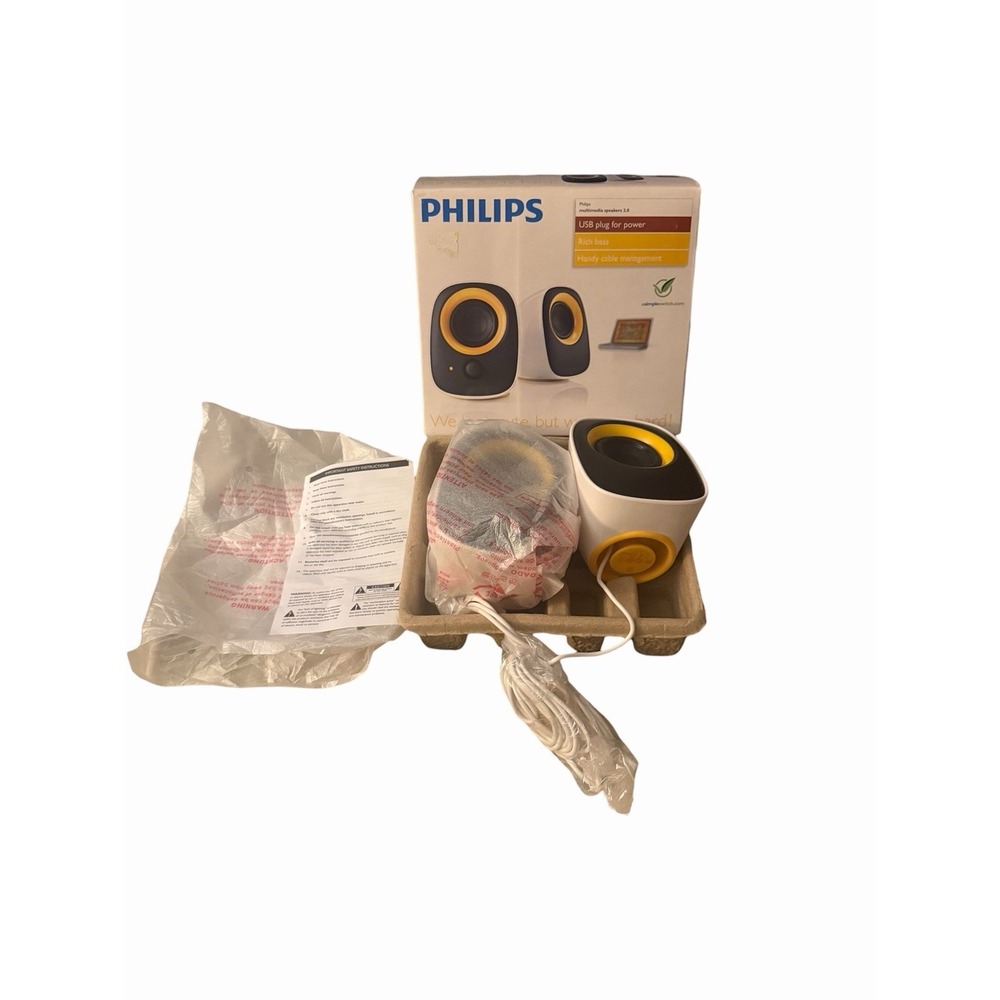 Philips  Multimedia Computer Speaker System SPA2210/27 White with Power Cord